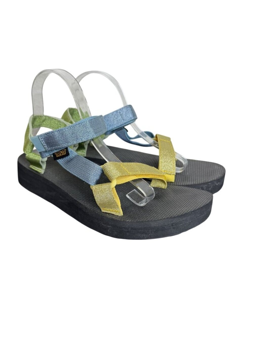 Teva Women's Blue & Yellow Midform Universal Sandals, Size 10